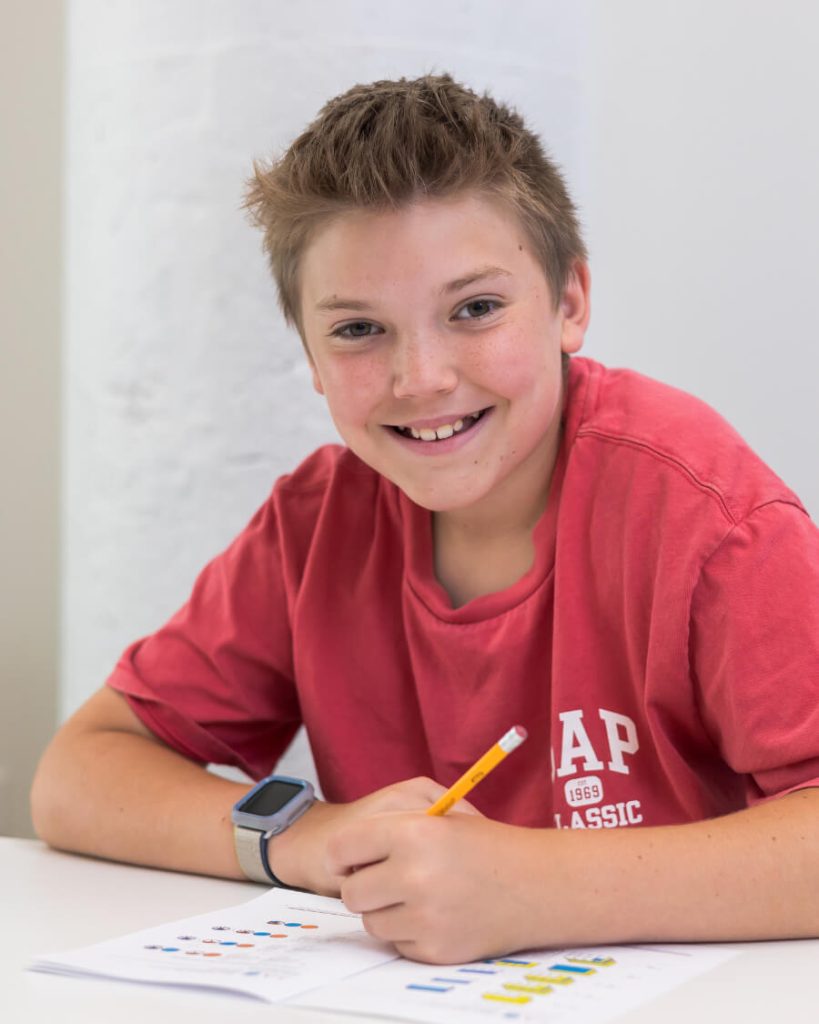 Kid enjoying Math Program